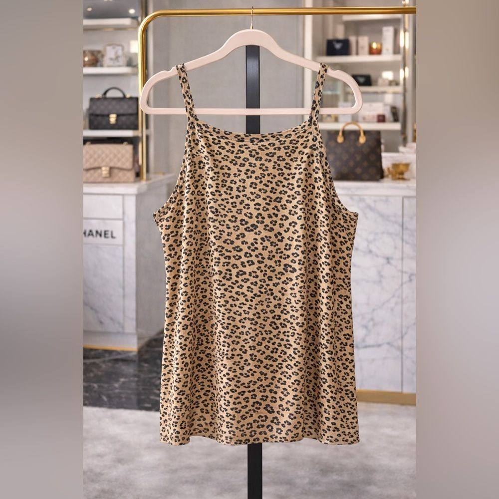 Ulla Johnson Sidney Cami Leopard Print Tank Top M NWT